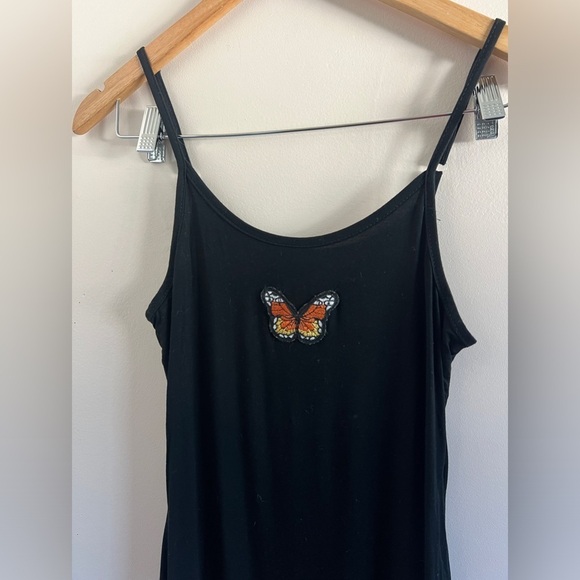 Black Butterfly Bodycon Tank Dress - Picture 2 of 3